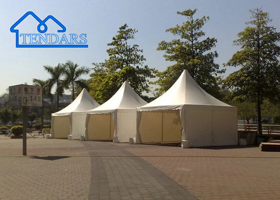 Novo design de alumínio de liga de alumínio exterior pequena cobertura de PVC tenda de pagode para festa de casamento preço barato