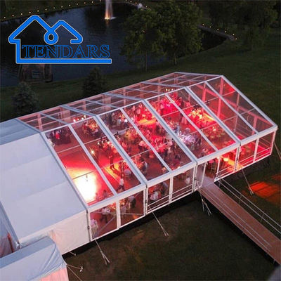 Luxury Clear Span Party Marquee Tents PVC Eventos de Casamento Transparência Tenda Canopy de Aniversário