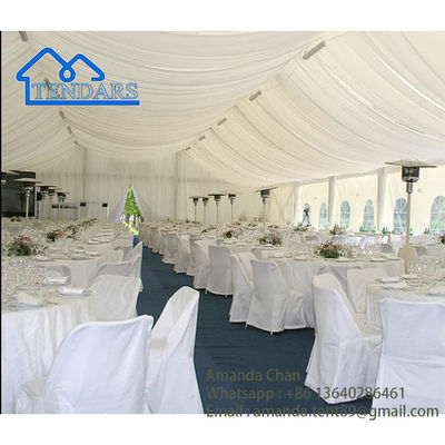 Branco Elegante Jardim Festa Marquise Tendas Galvanizado Quadro PVC Tecido Canopy Estrutura