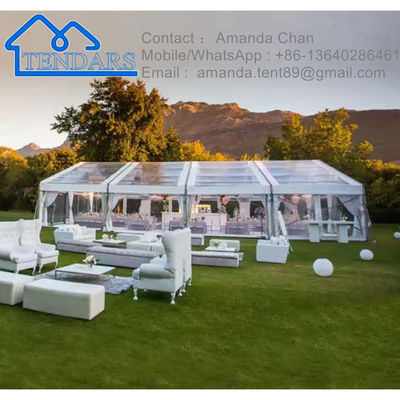 Confortável Quadro de Alumínio Bonito Casamento Uma Tenda de Forma/Uma Tenda de Marquete Transparente