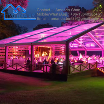 Venda Quente Resistência UV Telhado Luminoso Festa Casa de Casamento Telhado Transparente Evento Tenda Marquee