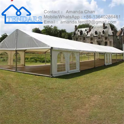 Novo PVC Tecido Alumínio Quadro comercial exterior Tenda Canopy tecido branco com janelas para eventos ao ar livre