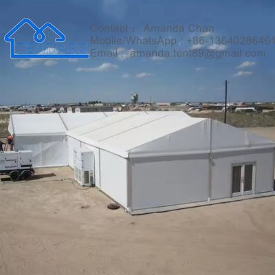 Tenda de armazenamento de alumínio para exterior à prova d'água, resistente aos raios UV, retardadora de chamas para armazenamento industrial