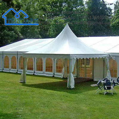 Tenda de casamento de longa duração com material de cobertura M2 Detalhes e durabilidade
