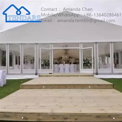 Fácil de instalar Tenda à prova d'água de casamento em PVC branco de alumínio para casamento