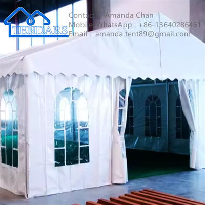 Quadro de alumínio personalizado de exterior de forma branca à prova d'água Marquise de casamento Tenda de exposição de eventos