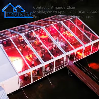Tenda exterior personalizada de alumínio impermeável de estrutura de alumínio branco de PVC para festa de casamento