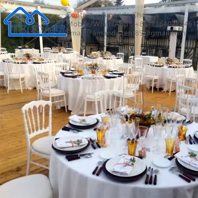 Tendas de evento de marquete transparente personalizadas de alumínio para festas de casamento ao ar livre