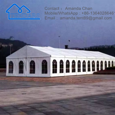 Festa ao ar livre grande casamento igreja tenda de festival com janela de PVC transparente