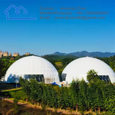 Hotel Resort Pvc Larga tela Geodésico Glamping Dome Casa tenda para evento