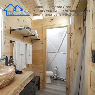 Vista panorâmica comercial da liga de alumínio da barraca da abóbada da tampa do PVC do diâmetro de 8m para locais de Glamping