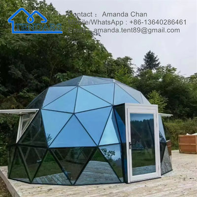 Glamping comercial ao ar livre Casa Iglu Casa de vidro Tenda Geodésica Cúpula Tendas Com Banheiro
