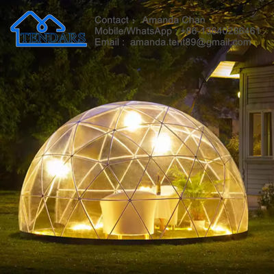Inverno Transparente Proof Geodésico Camping Round Dome tenda para evento glamping