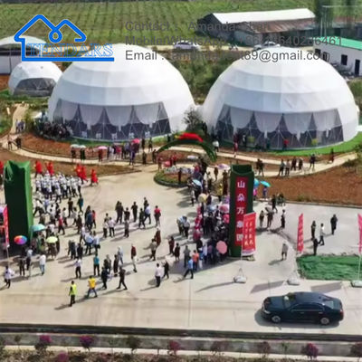 Férias Modular pré-fabricado tenda comercial de cúpula Hotel grande tenda exterior transparente para venda