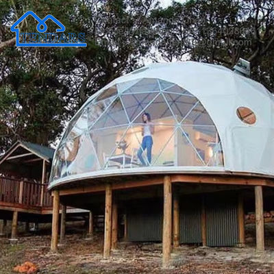 Hotéis impermeáveis Glamping geodésico Dome Tendas Casa Estrutura comercial ao ar livre