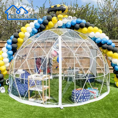 Tenda de acampamento geodésica de cúpula de estrutura de alumínio atraente para restaurante ou hotel