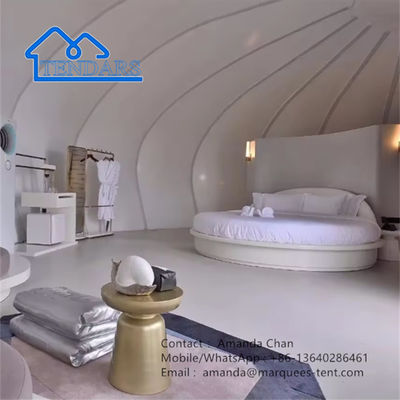 Família personalizada de forma de caracol Resort Hotel Tent Membrana Estrutural Hotel Tent