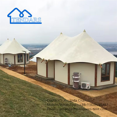 Estrutura de membrana familiar de luxo ao ar livre Safari Resort Hotel Tent With Bathroom