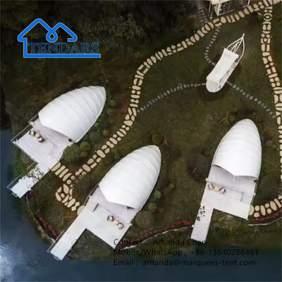 Acampamento ao ar livre Tendas de sombra de concha Casa Resort Tenda de luxo Para glamping