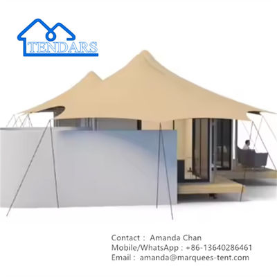 Estrutura de madeira Grande espaço ao ar livre Glamping Tenda de hotel para si mesmo Requer