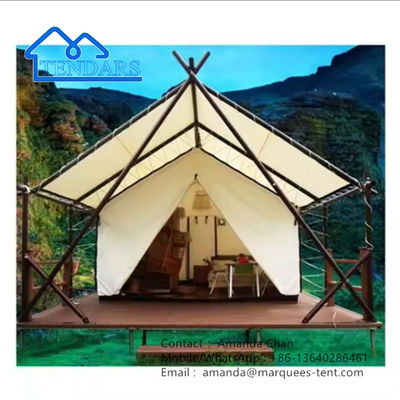 Fábrica de luxo customizado novo design tenda de safari impermeável tenda de resort tela