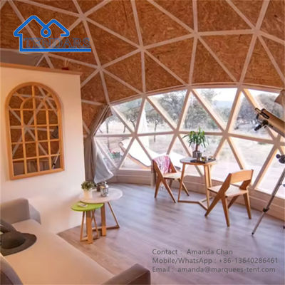 Eco Hotel impermeável pré-fabricado Geodésico Cúpula Tenda Casa Deserto Tenda Para acampamento