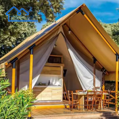 Fábrica Luxury Waterproof Camping Hotel Alojamento Safari Tent Para Outdoor