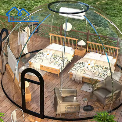 Hotel Glamping Dome Tent Transparent Resort Hotel Tent Para acampamento ao ar livre
