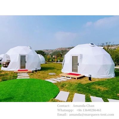 Tenda de dom geodésico para família e hotel resort