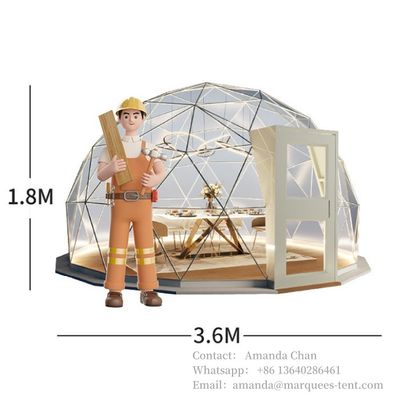 Branco ou cor personalizada 6x6m Custom Made Hotel Luxury Resort Tentes para glamping