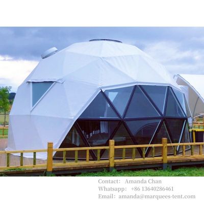 Impermeável e ignífugo Glamping Hotel Dome Tenda Geodésica Camping House Resort para eventos ao ar livre