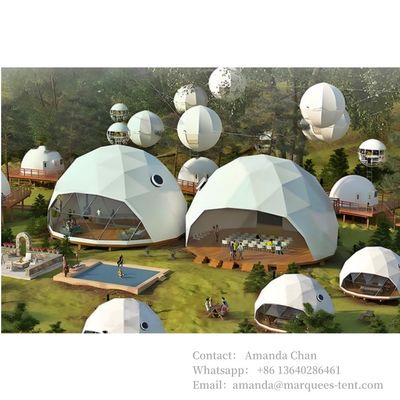 Todos os tamanhos customizados Casa de luxo de dom Living Hotel Resort Tendas de glamping com aço de banheiro