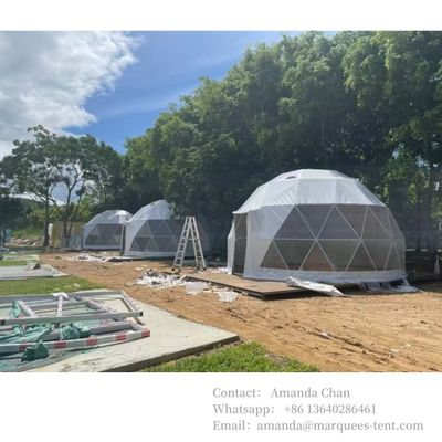 Econômico Customized Outdoor Hotel Luxury Dome House Glamping Round Dome Tent For Trade Show