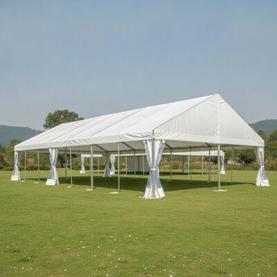 Tenda de festas de tamanho totalmente personalizável com 650 gramas de PVC e estrutura de aço galvanizado a quente