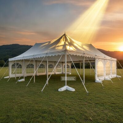 18x35m Oval Shape S Series Clear Span A-Frame Marquee Party Tent Waterproof Elegant Oval Design Exhibition Trade Show