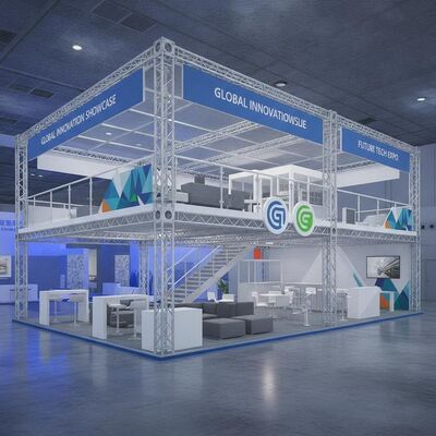 Exposição Feira de Comércio Modular Festa Marquise Tenda Booth Double Decker Estrutura Custom Branding Impressão Display Canopy