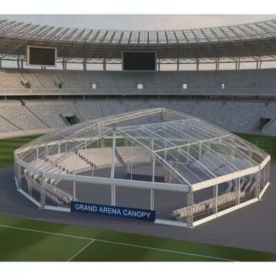 Barraca do famoso do partido do estádio do evento esportivo 500 lugares espaço claro estrutura de alumínio arquibancada estrutura europeia do dossel da arena
