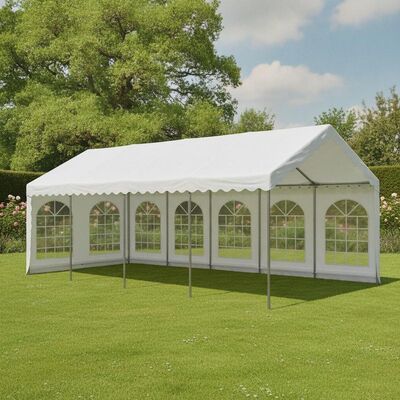 Tenda de jardim impermeável de 6x12m com paredes laterais removíveis teto PE resistente a UV