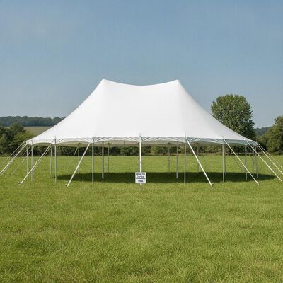 Tenda clássica de pólo de alto pico, evento de casamento americano, dossel NFPA 701, certificado 20 oz de PVC EUA.