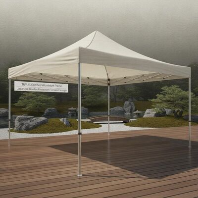 Tenda compacta para festa de eventos, tenda compacta com certificação TUV JIS, estrutura de alumínio, jardim japonês, restaurante, dossel para terraço
