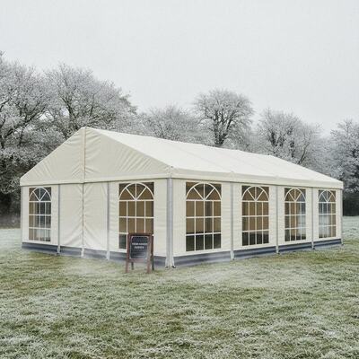Todos os Tempos Isolado Marquise Tenda de Festa Alumínio Quadro Barreira Térmica Inverno UK Eventos O local durante todo o ano
