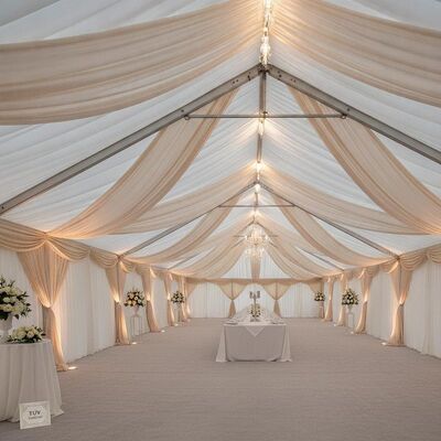 Luxury TUV Certified Aluminum Party Marquee Tent Interior Curtains para Eventos de Casamentos Premium da Holanda