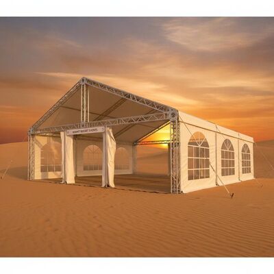Tenda de festa de carros pesados Estrutura de estrutura de alumínio Tecido de PVC para eventos climáticos do deserto do Kuwait