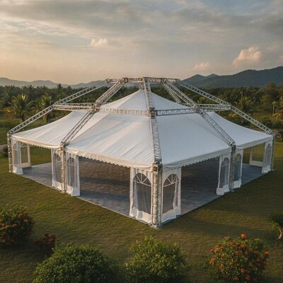 Tenda de festa de carros pesados Estrutura de estrutura de alumínio Tecido de PVC para eventos de festivais ao ar livre na Malásia