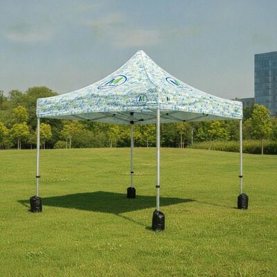10x10FT Custom Printed Branded Party Marquee Tent Portátil Pop-Up Canopy com Impressão de Logotipo em Cor