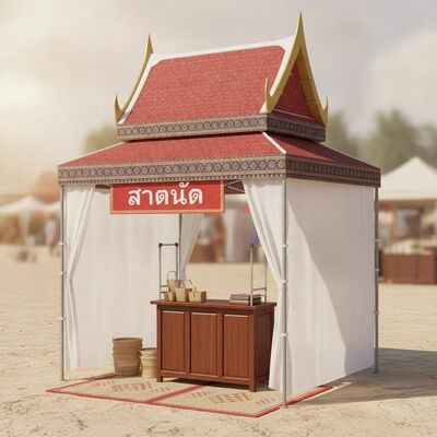Instalação rápida Folding Party Marquee Tent Tailândia Festival Market Stall Canopy Pop Up Shelter Portátil