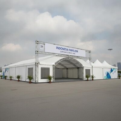 Tenda de Exposição Comercial Marquee Pavilhão de Marca da Indonésia Alumínio Modular TUV Certificado para Feira Comercial Corporativa