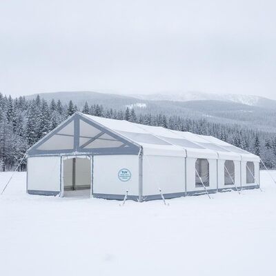 Todos os períodos de festas de trabalho pesado Tenda de marcação TUV Certificado Clima extremo Pavilhão de alumínio Federação Russa Todo o ano