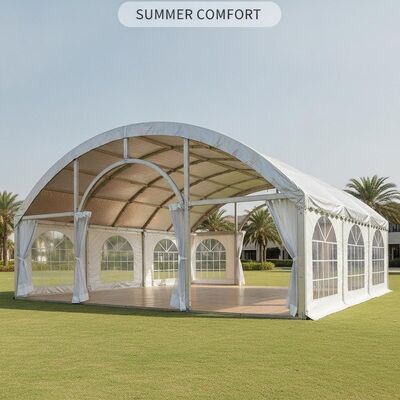 Teatro isolado Quadro de alumínio Partida Marquise Tenda revestimento térmico para festas ao ar livre de verão quente