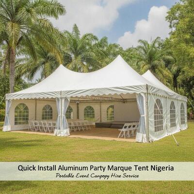Instalação Rápida Tenda de Festa de Alumínio Nigéria Serviço de Aluguel de Canopy de Eventos Portátil